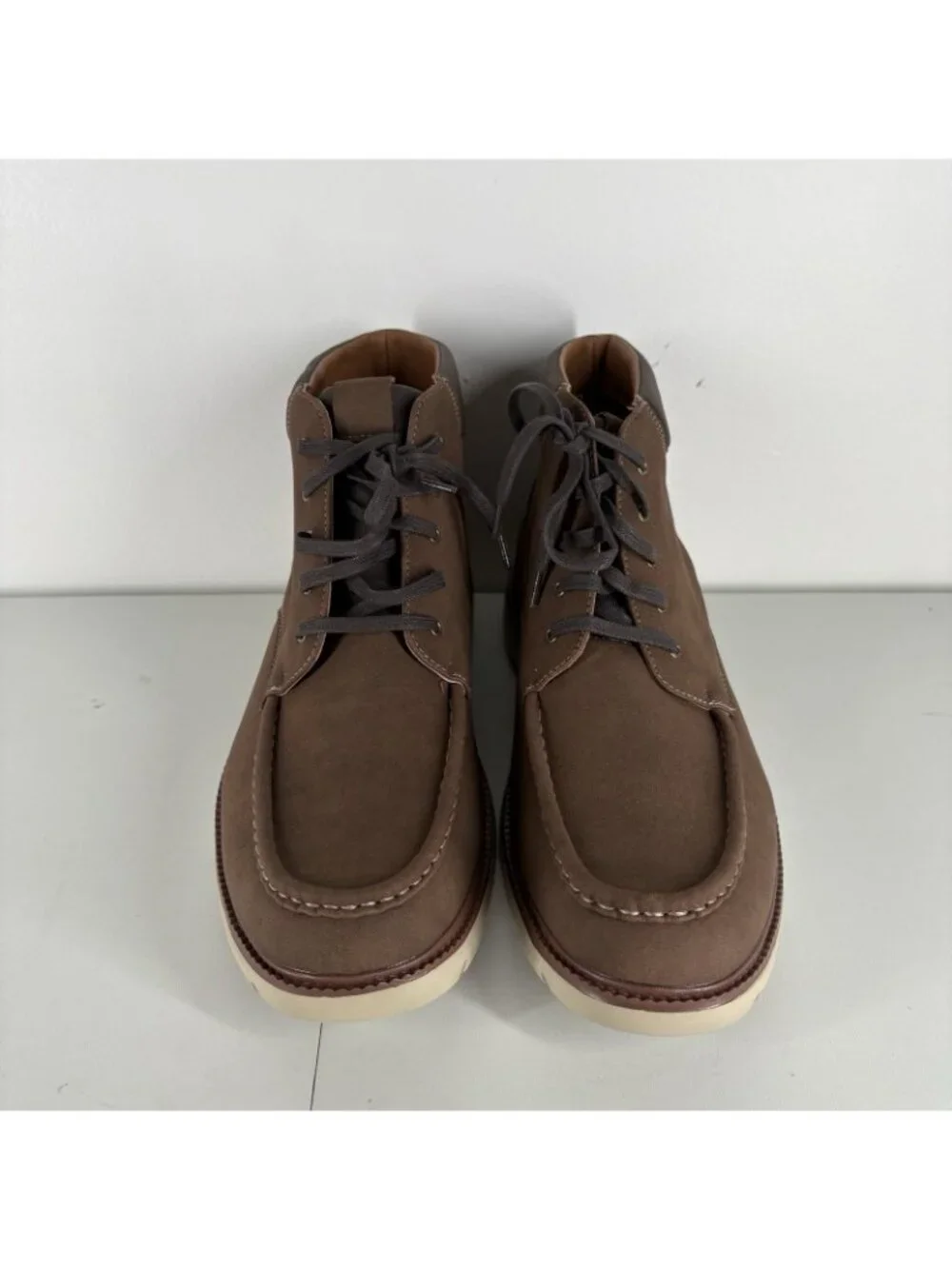 Dockers Men Size 13M Brown Faux Leather Casual Lace Up Rowan Chukka Boots NWB